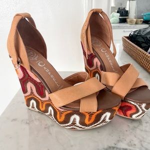 Jeffrey Campbell Embroidered Wedge
